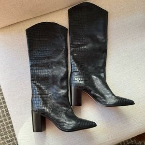 Schutz black Maryana Block Boot - BARELY WORN